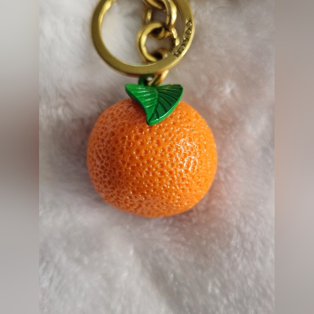Luxury Orange Fruit Keychain Accessory Designer Inspired Bag Charm - Picture 5 of 12